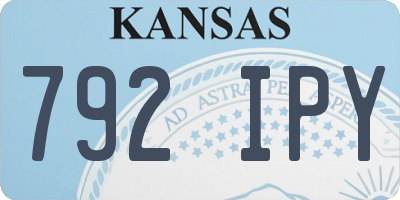 KS license plate 792IPY