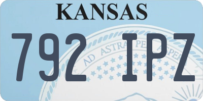 KS license plate 792IPZ