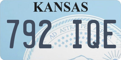 KS license plate 792IQE