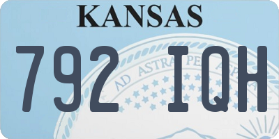 KS license plate 792IQH