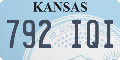 KS license plate 792IQI