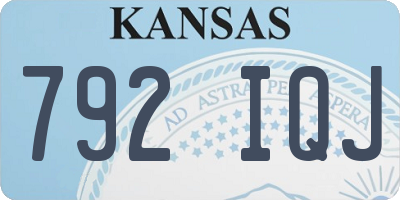 KS license plate 792IQJ