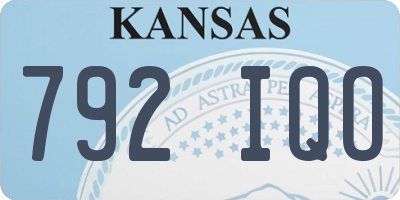 KS license plate 792IQO