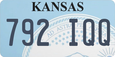 KS license plate 792IQQ