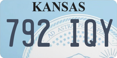 KS license plate 792IQY
