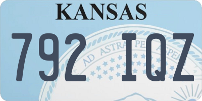 KS license plate 792IQZ