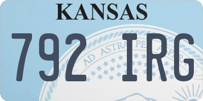 KS license plate 792IRG