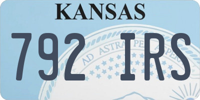 KS license plate 792IRS