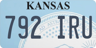 KS license plate 792IRU