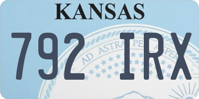 KS license plate 792IRX