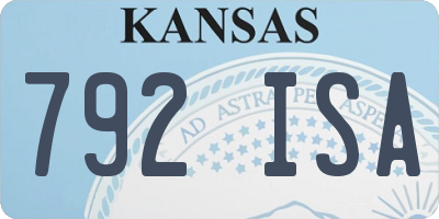 KS license plate 792ISA