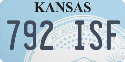 KS license plate 792ISF