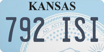 KS license plate 792ISI