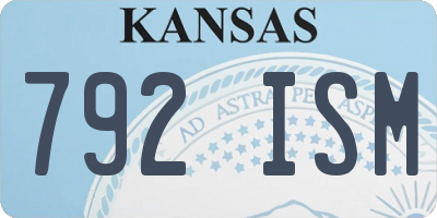 KS license plate 792ISM