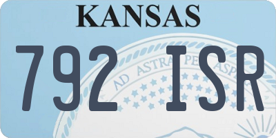 KS license plate 792ISR