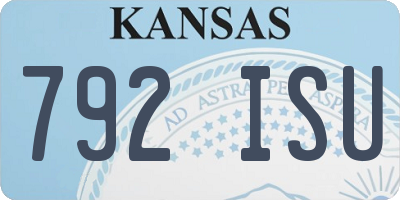 KS license plate 792ISU