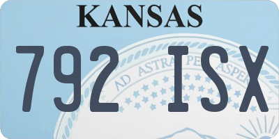 KS license plate 792ISX