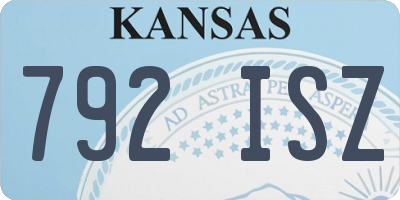 KS license plate 792ISZ