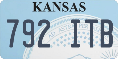 KS license plate 792ITB