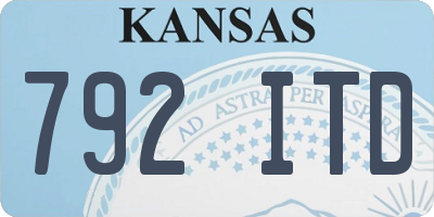 KS license plate 792ITD