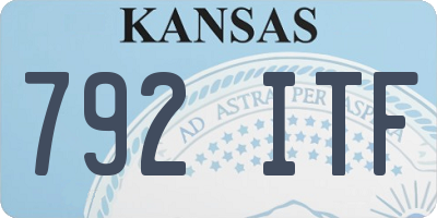KS license plate 792ITF