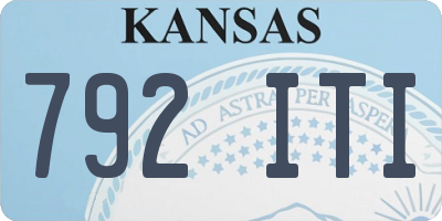 KS license plate 792ITI