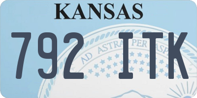KS license plate 792ITK
