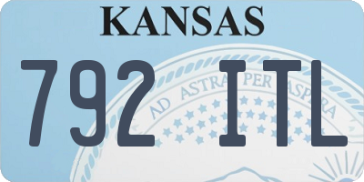 KS license plate 792ITL