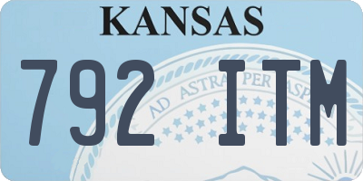 KS license plate 792ITM
