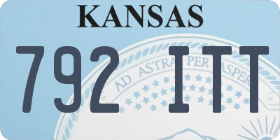 KS license plate 792ITT