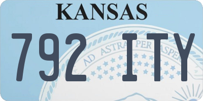 KS license plate 792ITY