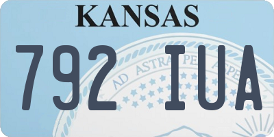 KS license plate 792IUA