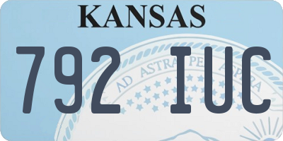 KS license plate 792IUC