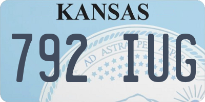 KS license plate 792IUG