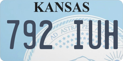KS license plate 792IUH