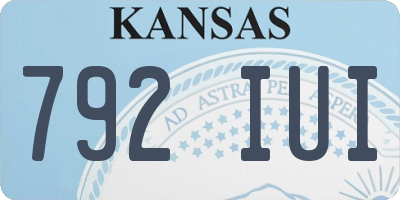 KS license plate 792IUI