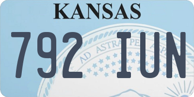 KS license plate 792IUN