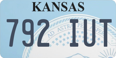 KS license plate 792IUT