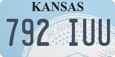 KS license plate 792IUU