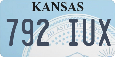 KS license plate 792IUX