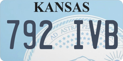 KS license plate 792IVB