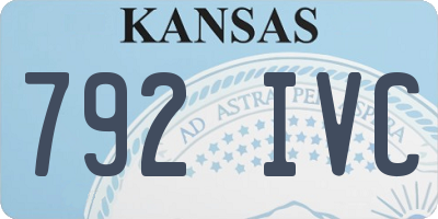 KS license plate 792IVC