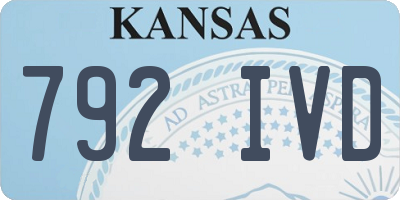 KS license plate 792IVD