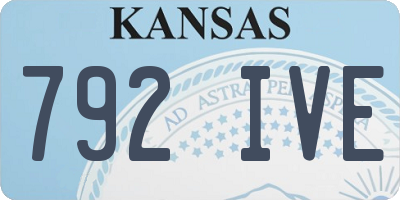 KS license plate 792IVE