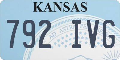 KS license plate 792IVG