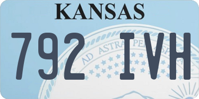 KS license plate 792IVH