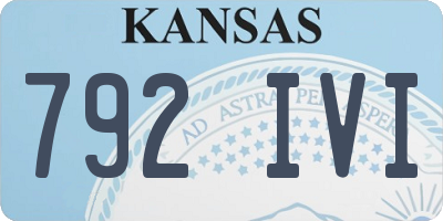 KS license plate 792IVI