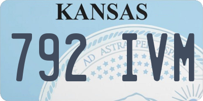 KS license plate 792IVM
