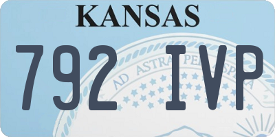 KS license plate 792IVP