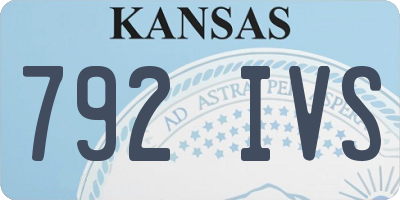 KS license plate 792IVS
